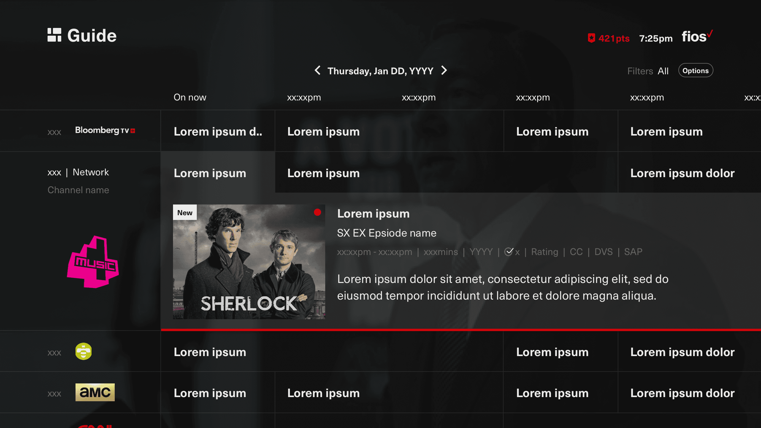 Archived FiOS TV guide interface